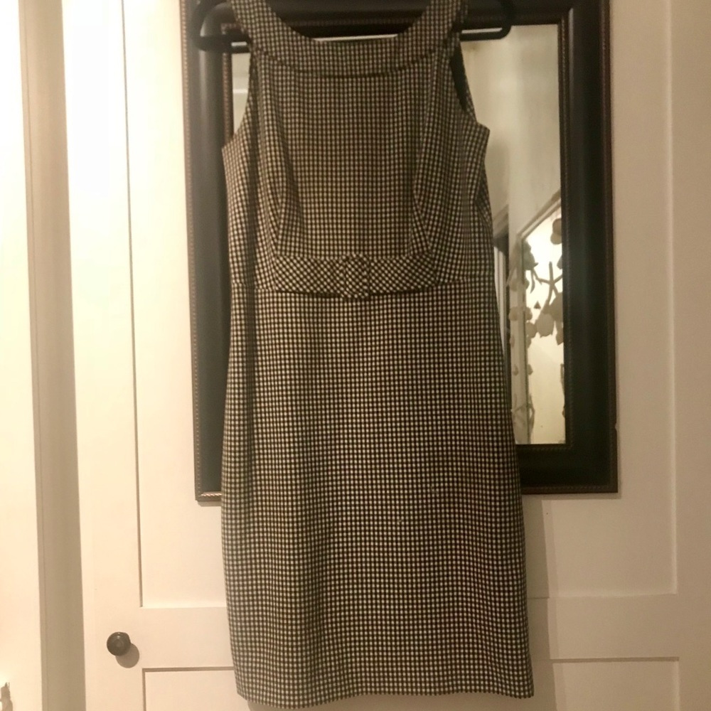 Calvin Klein Black Gingham Sheath dress
